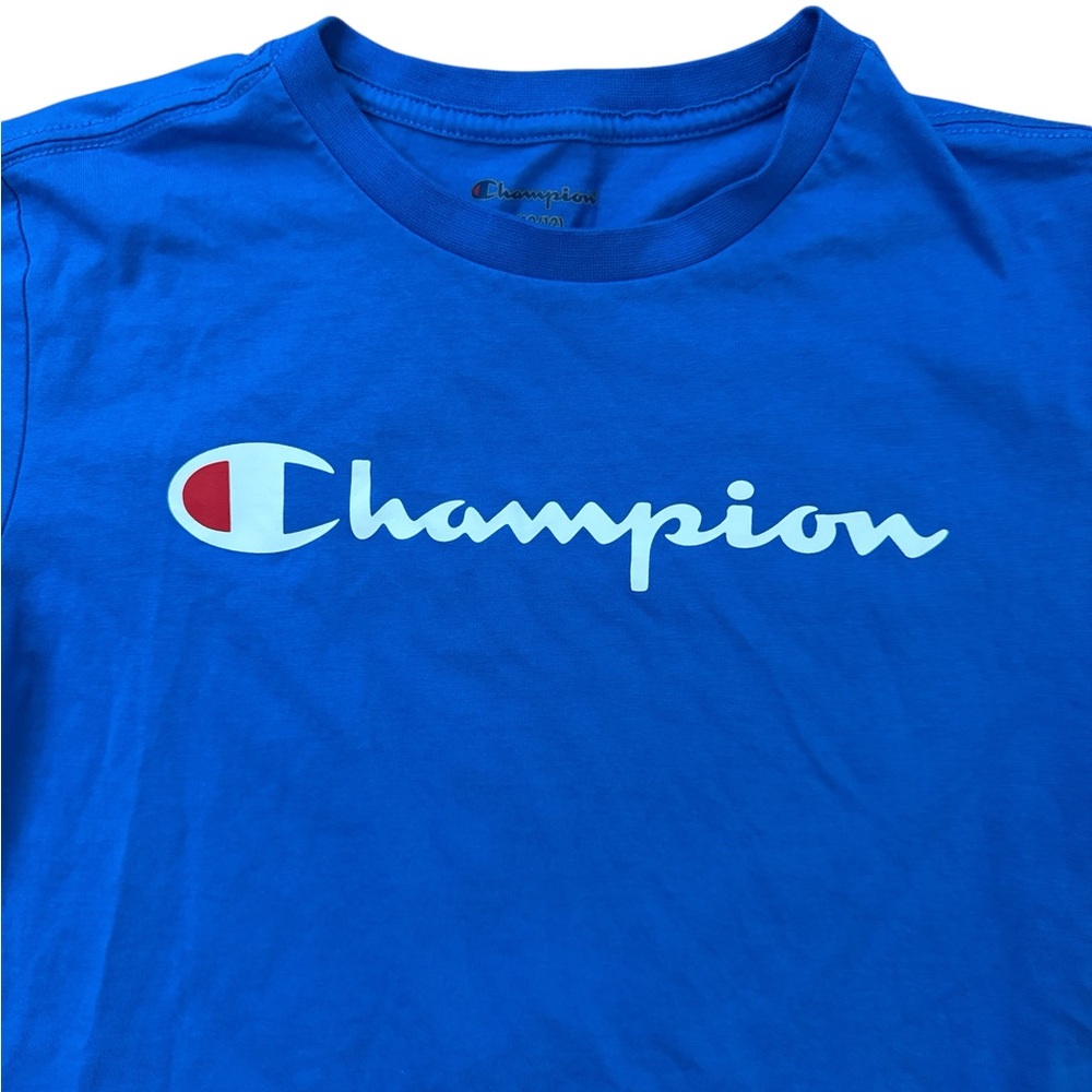 Champion Youth Boys T-Shirt‎ Size Medium Blue Active Wear Champions